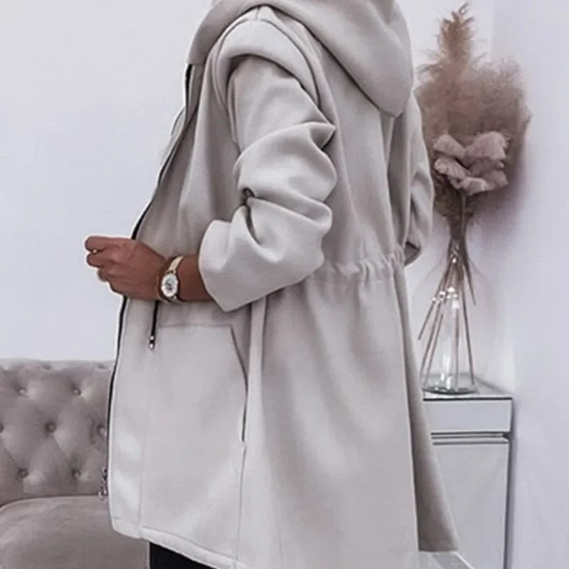 Karol | Pleated jacket with hood and zip - Image 2