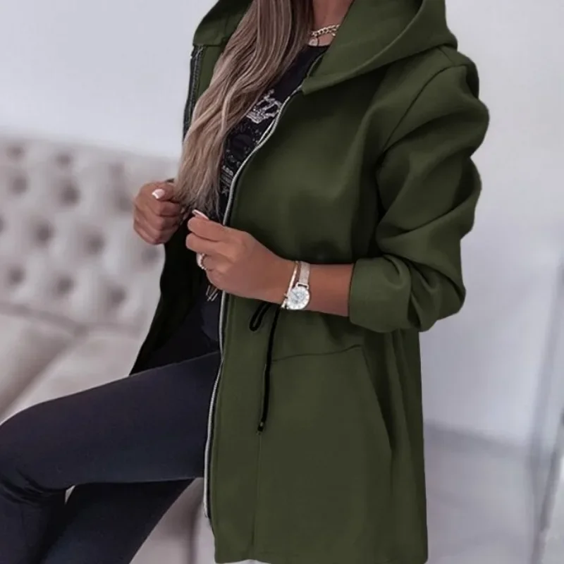 Karol | Pleated jacket with hood and zip - Image 4