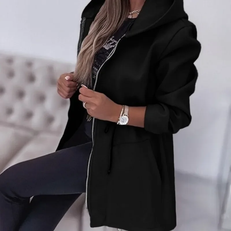 Karol | Pleated jacket with hood and zip - Image 5