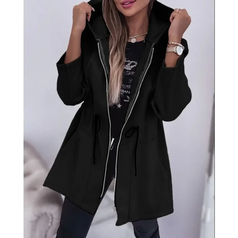 Karol | Pleated jacket with hood and zip - Image 6