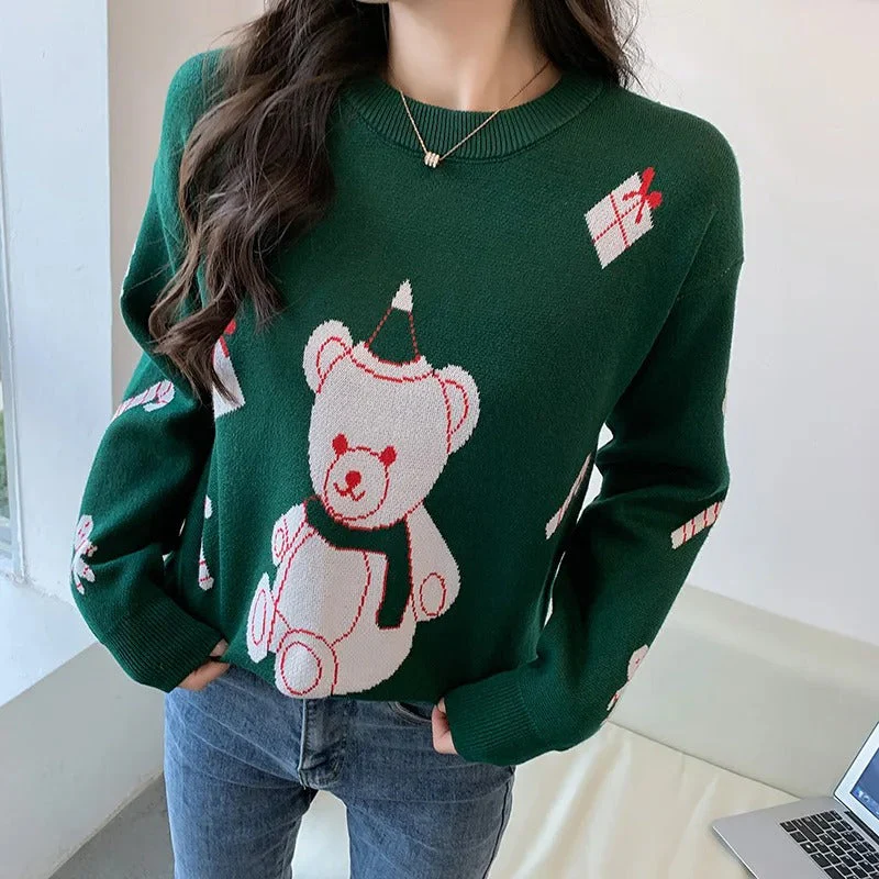 Katarina | Women's bear themed Christmas sweater - Image 2