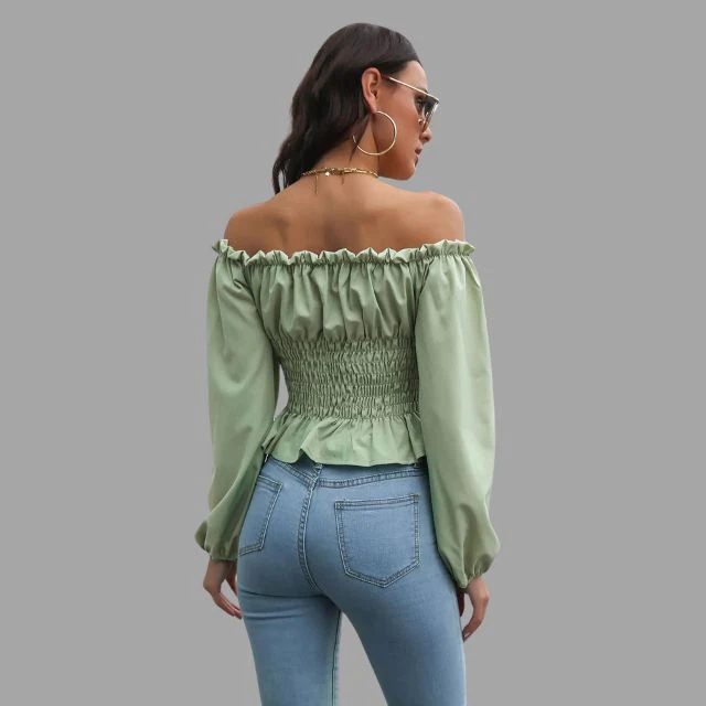 Katerina® | The-Shoulder Blouse With Lace Front - Image 8