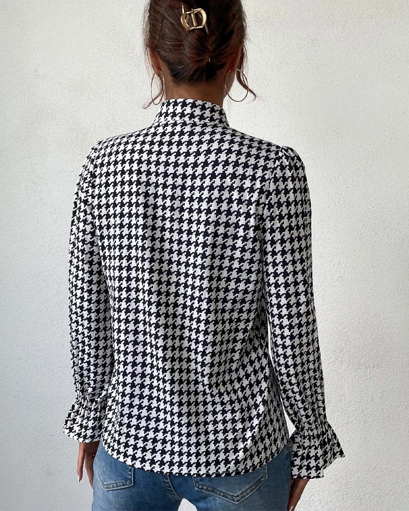 Katherine® | Black And White Pattern Blouse - Image 5