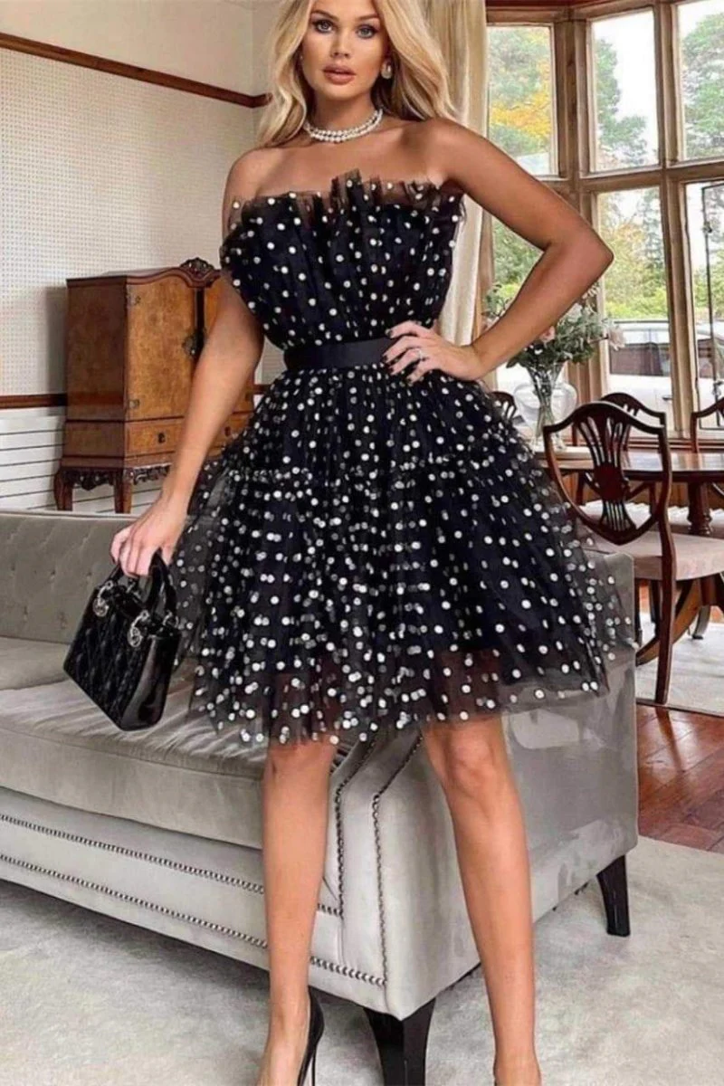 Katherine® | Polka Dot Tulle Mini Dress