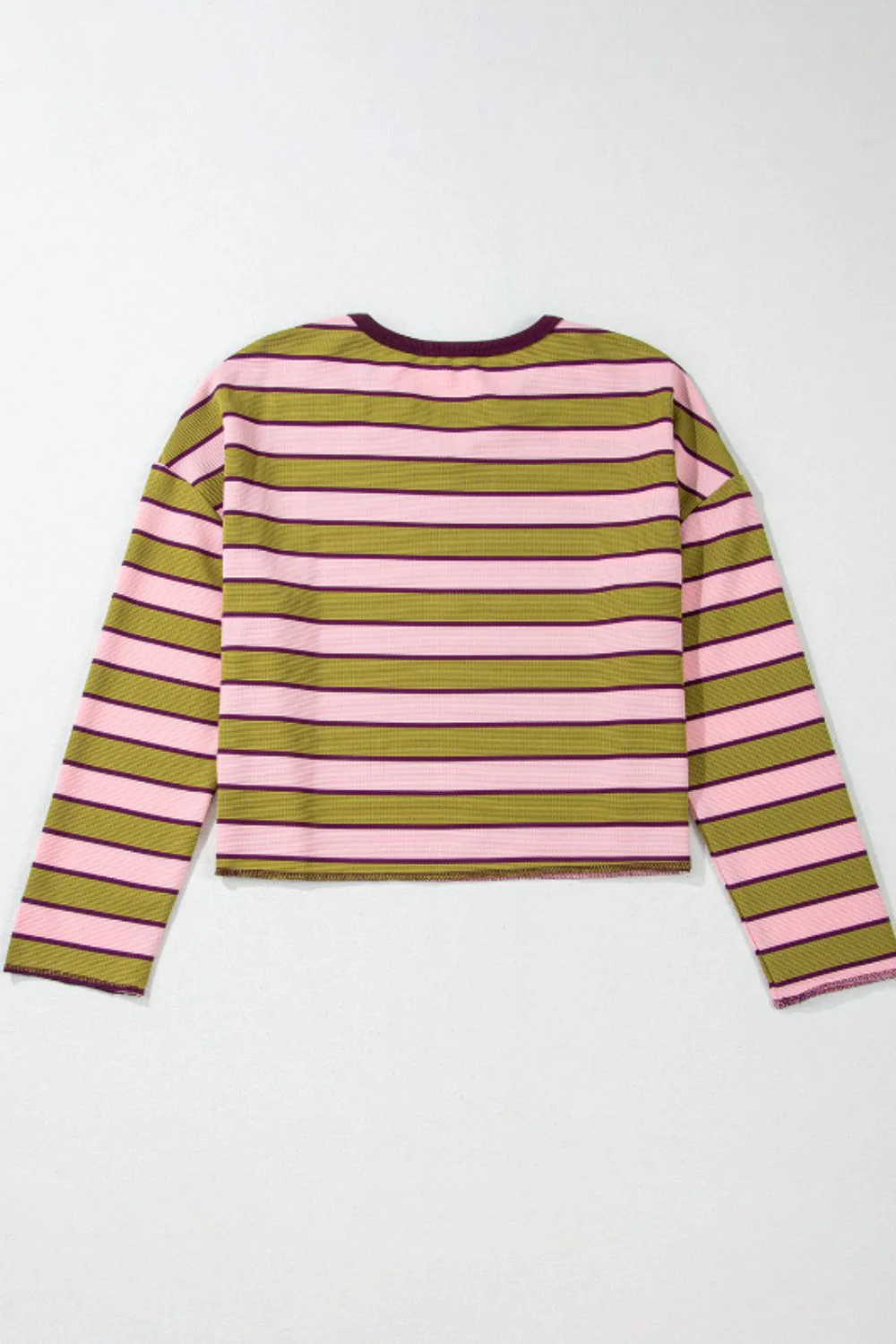 Katia | Striped notched long sleeve t-shirt - Image 6