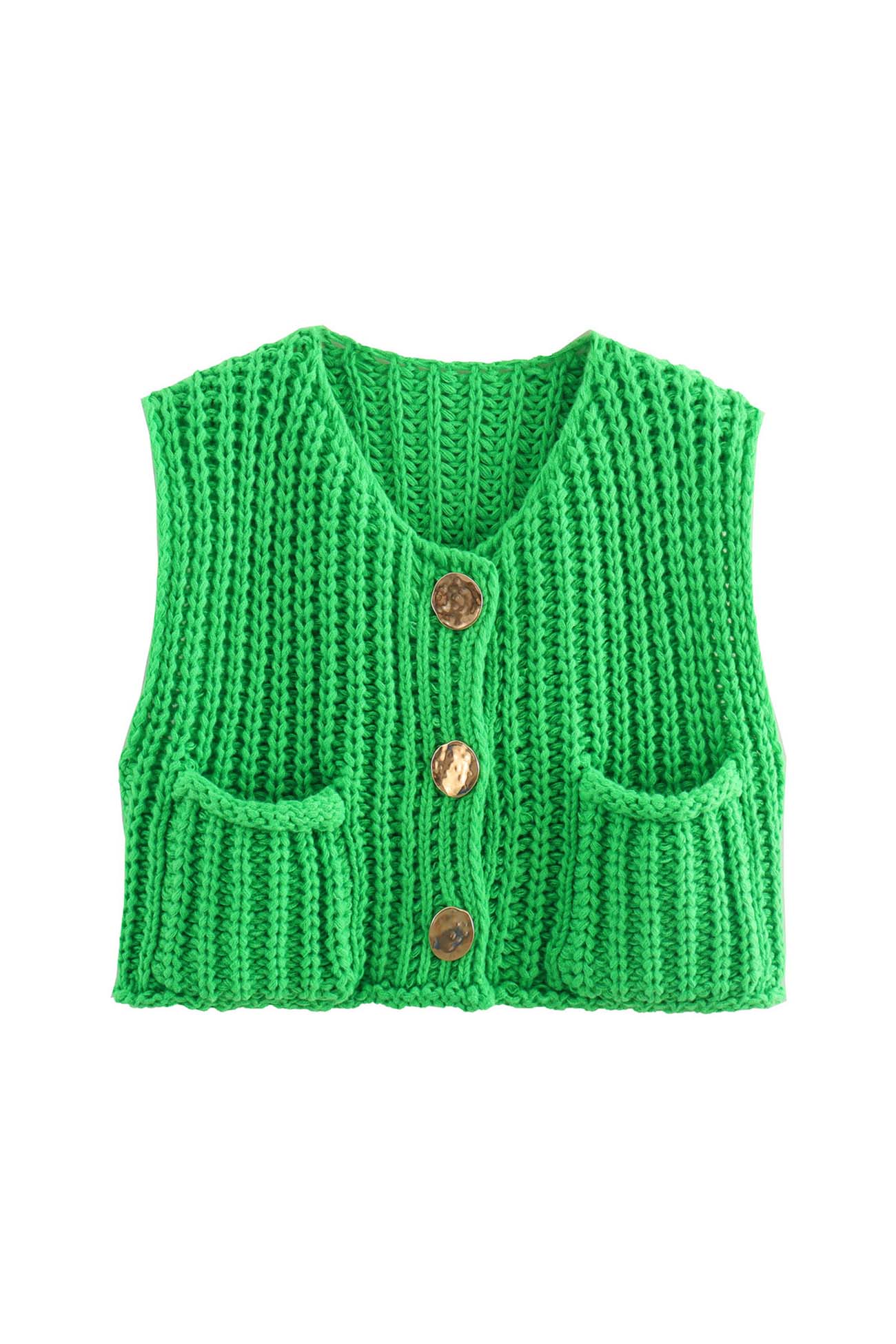 Katinka | Cardigan with a button placket at the front and sleeveless pockets - Image 14