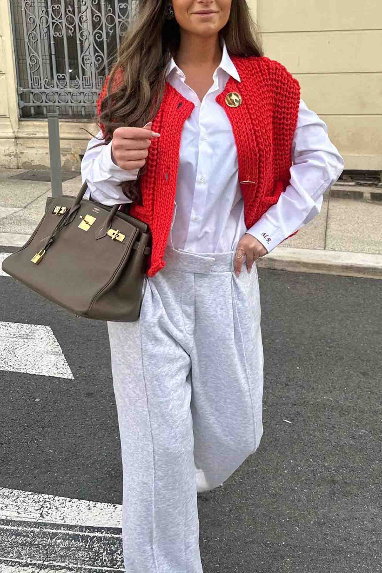 Katinka | Cardigan with a button placket at the front and sleeveless pockets - Image 4