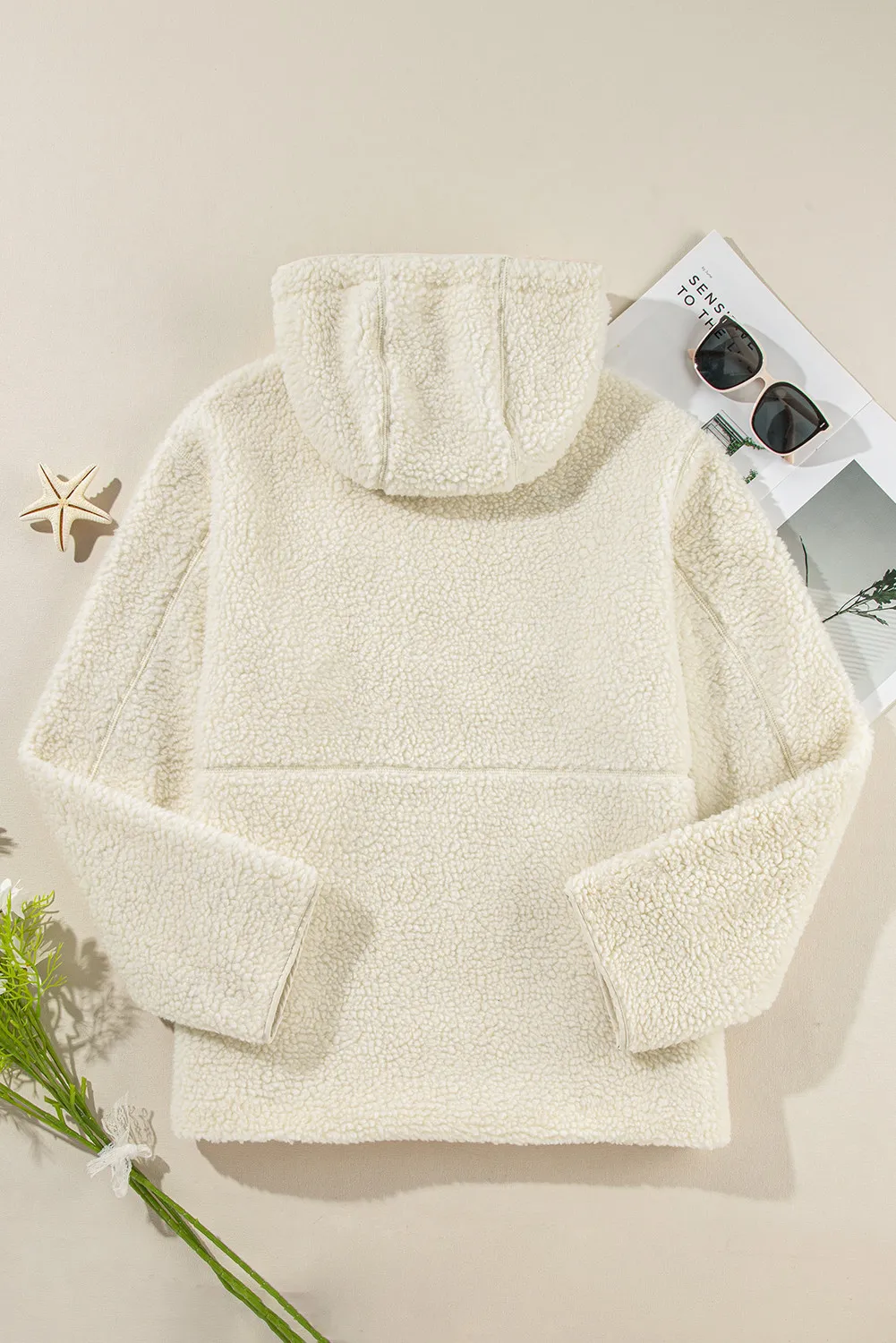 Katinka | Long sleeve hooded jacket with drawstring and zip fastening - Image 5