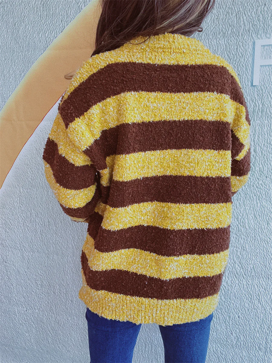 Katja | Striped long-sleeved sweater with a crew neck - Image 6