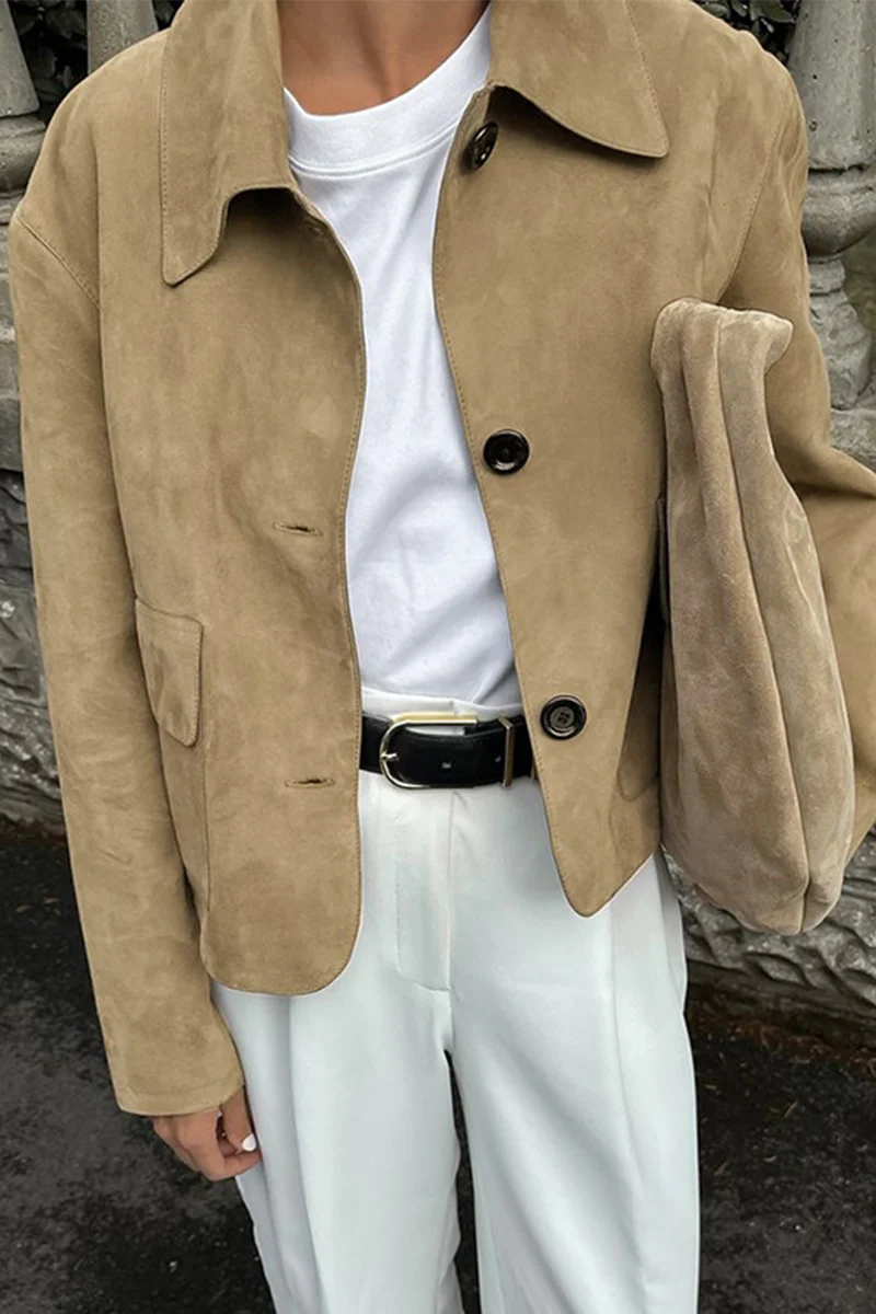 Katrin | Casual everyday outerwear with buttons and turn-down collar - Image 6