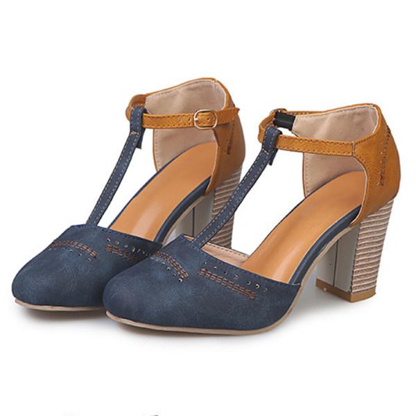 Katrin® | High-Heeled Shoes With A Round Toe And A Pointed Strap