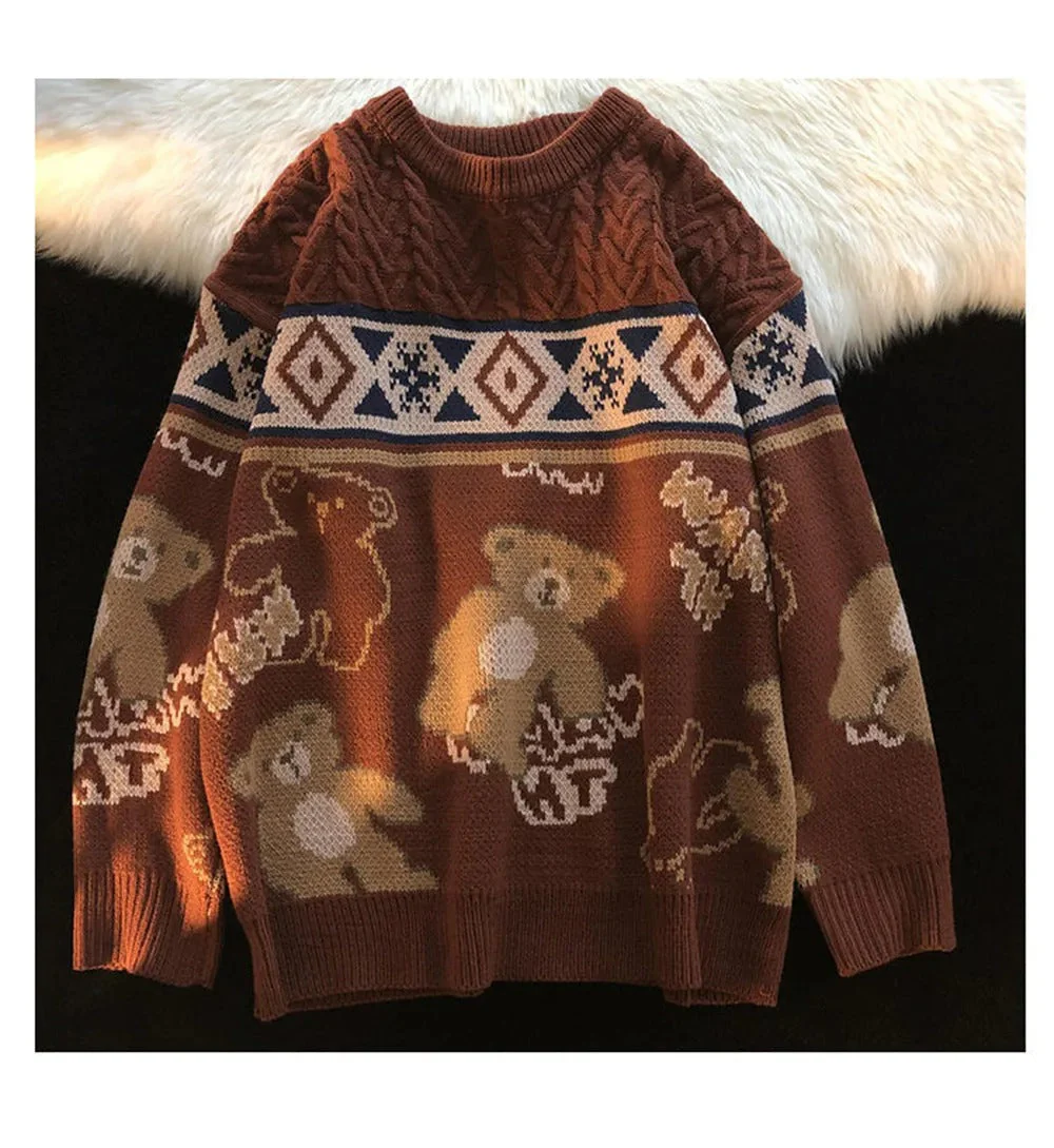 Katrin | Women's sweater with bear motif and Norwegian print - Image 2