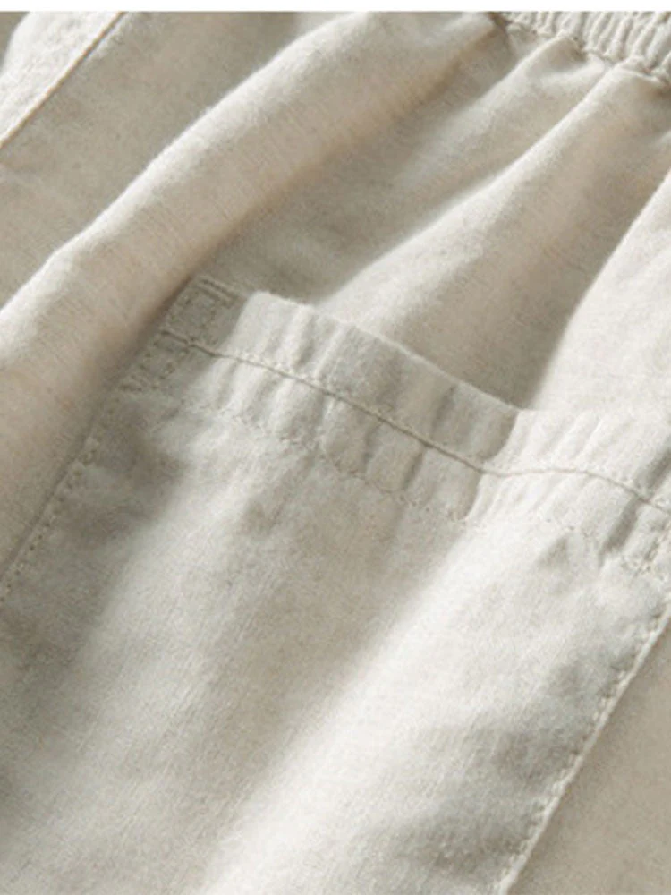 Katrina® | Shirt With Vertical Collar In Linen Look And Linen Trousers With Straight Legs. - Image 12