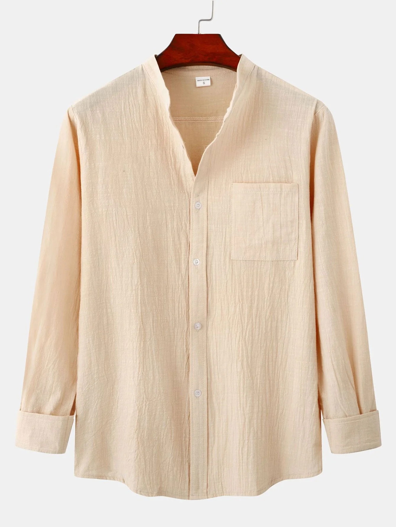Katrina® | Shirt With Vertical Collar In Linen Look And Linen Trousers With Straight Legs. - Image 3