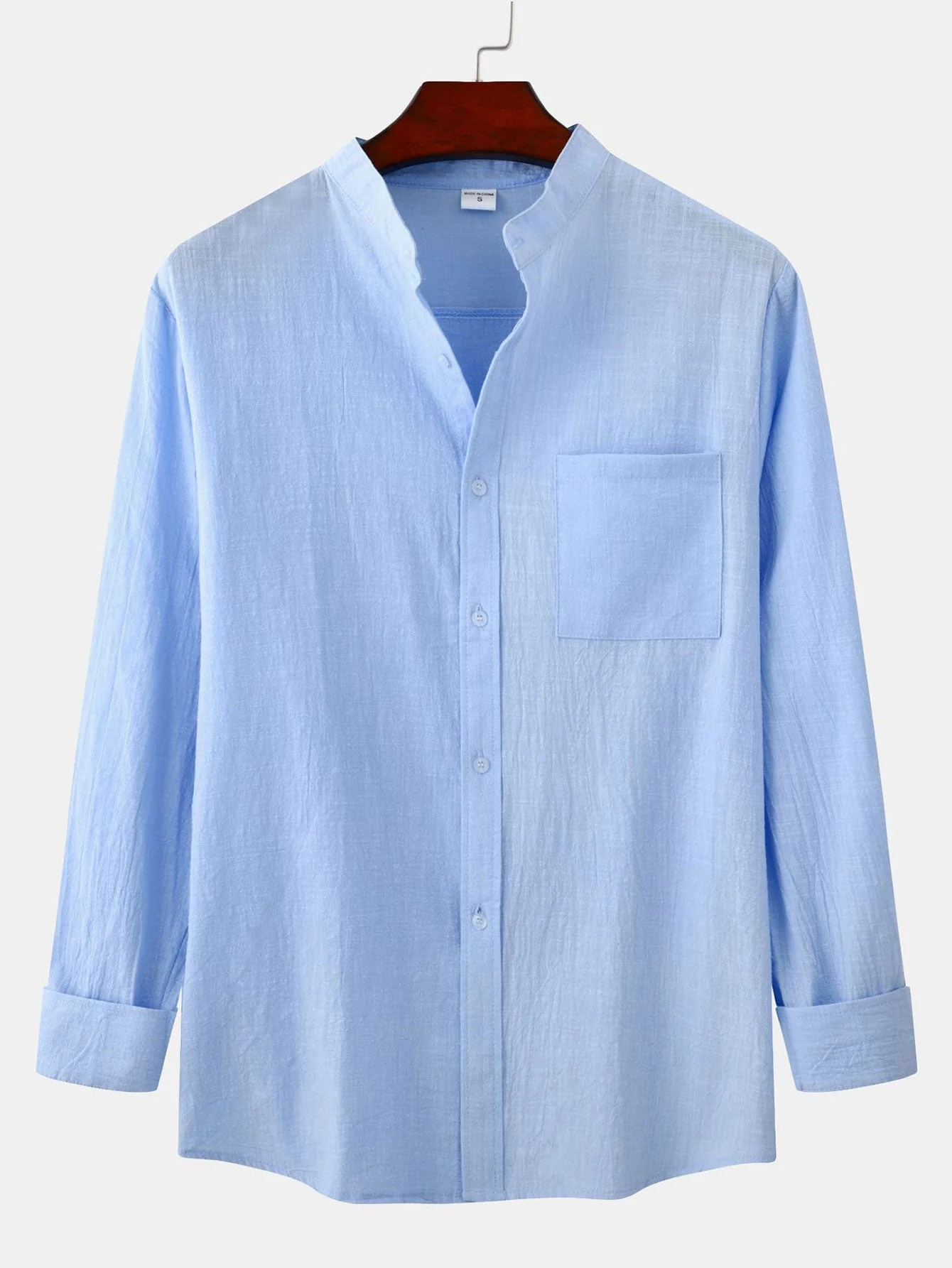 Katrina® | Shirt With Vertical Collar In Linen Look And Linen Trousers With Straight Legs. - Image 4