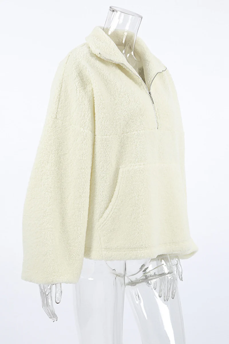 Kendra | Casual hoodie with zip and turn-down collar for everyday wear - Image 6