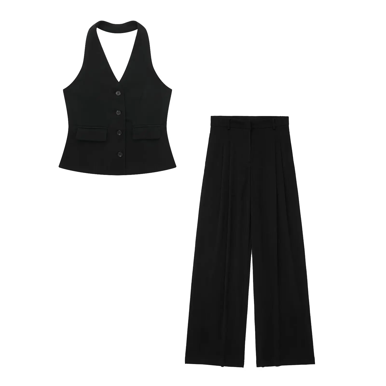 Kenia® | Elegant ladies halter neck set backless slim-fit trousers - Image 8