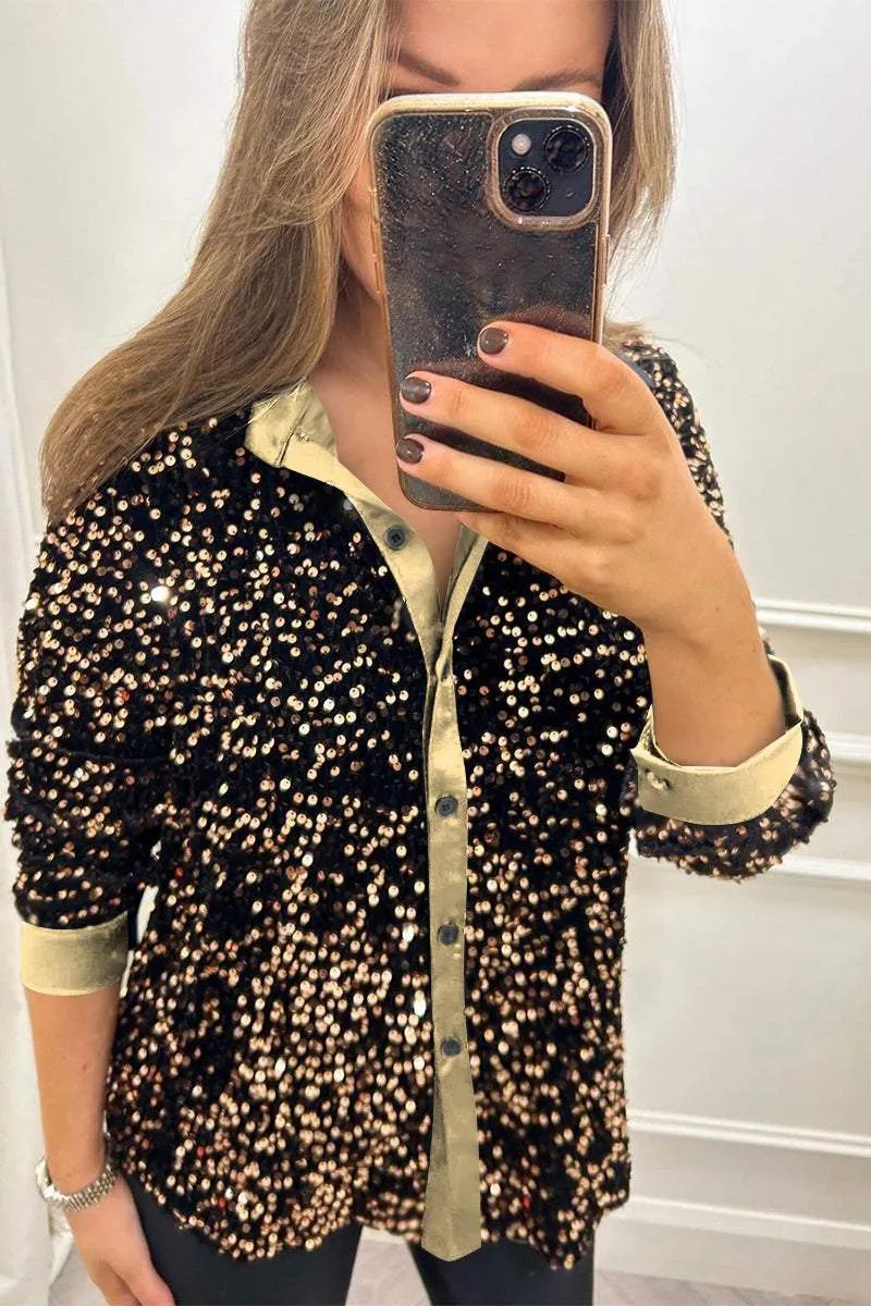 Kenia® | Shiny women's sequin shirt - Image 6