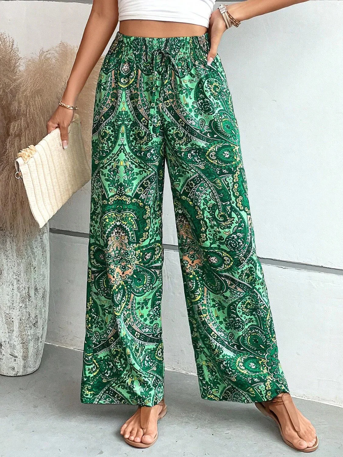Kimberly® | Elegant Printed Wide-Leg Trousers - Image 2