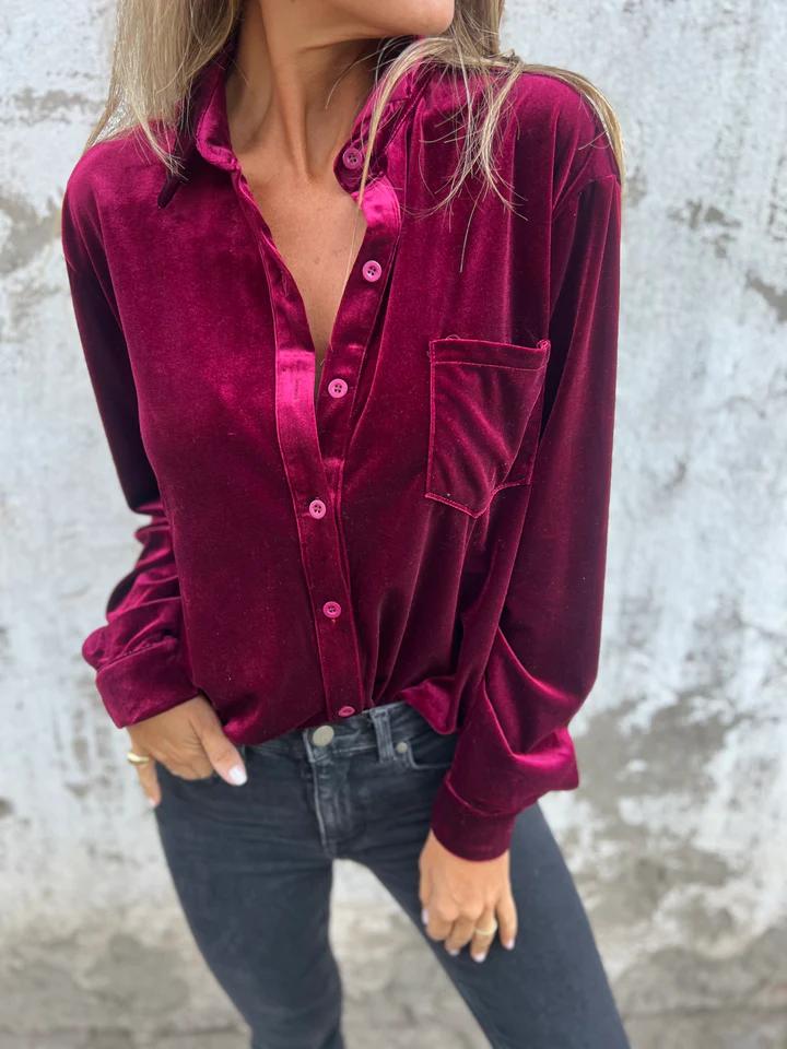 Kirsten | Velvet shirt fall trend 2024 - Image 3
