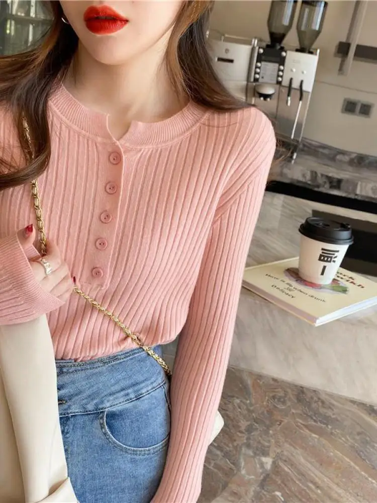 Kirsten | Solid knitted women's sweater - Image 5
