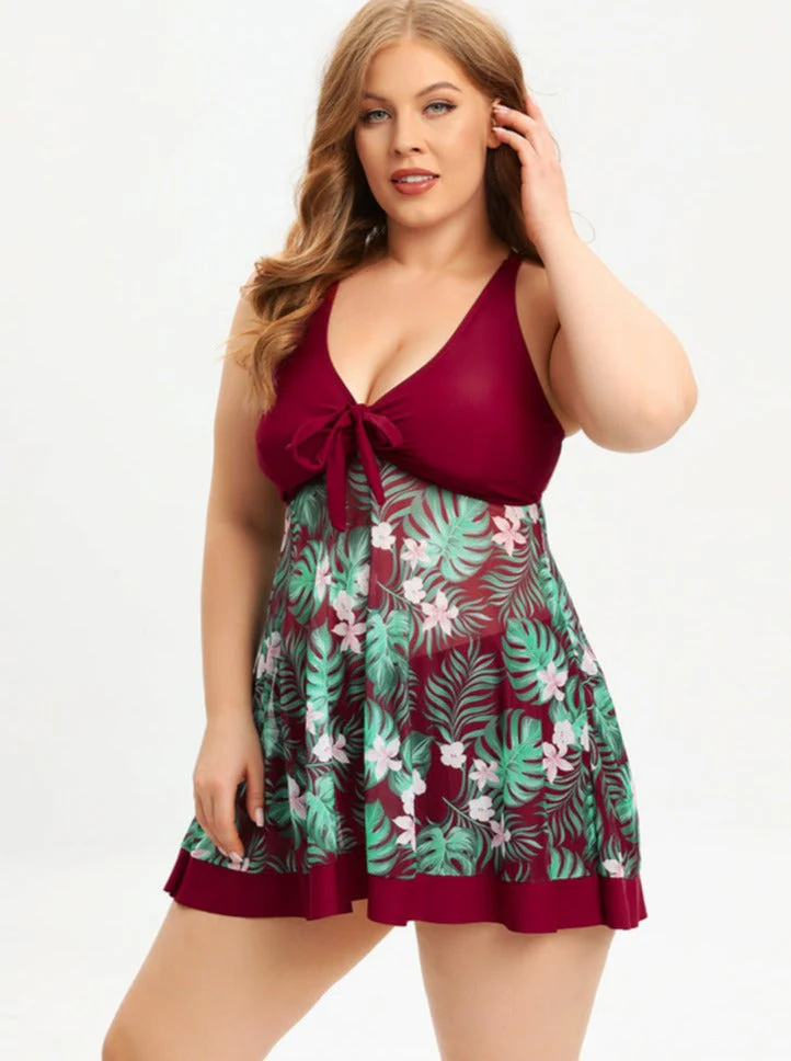 Kitija® | Retro Style Swimwear With High Waist Printed Plus Size Dress - Image 5