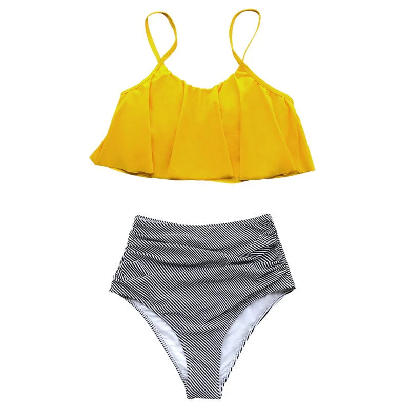 Kizkitza® | Bikini With Ruffled Top And High Waist Bikini Bottom - Image 5