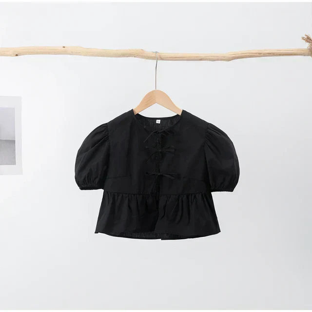 Kristi® | Blouse With Lantern Sleeves And Lacing, Millennium Print - Image 9