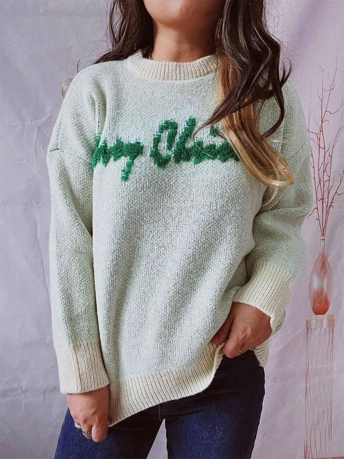 Kristina | Christmas sweater for women with letters - Image 2