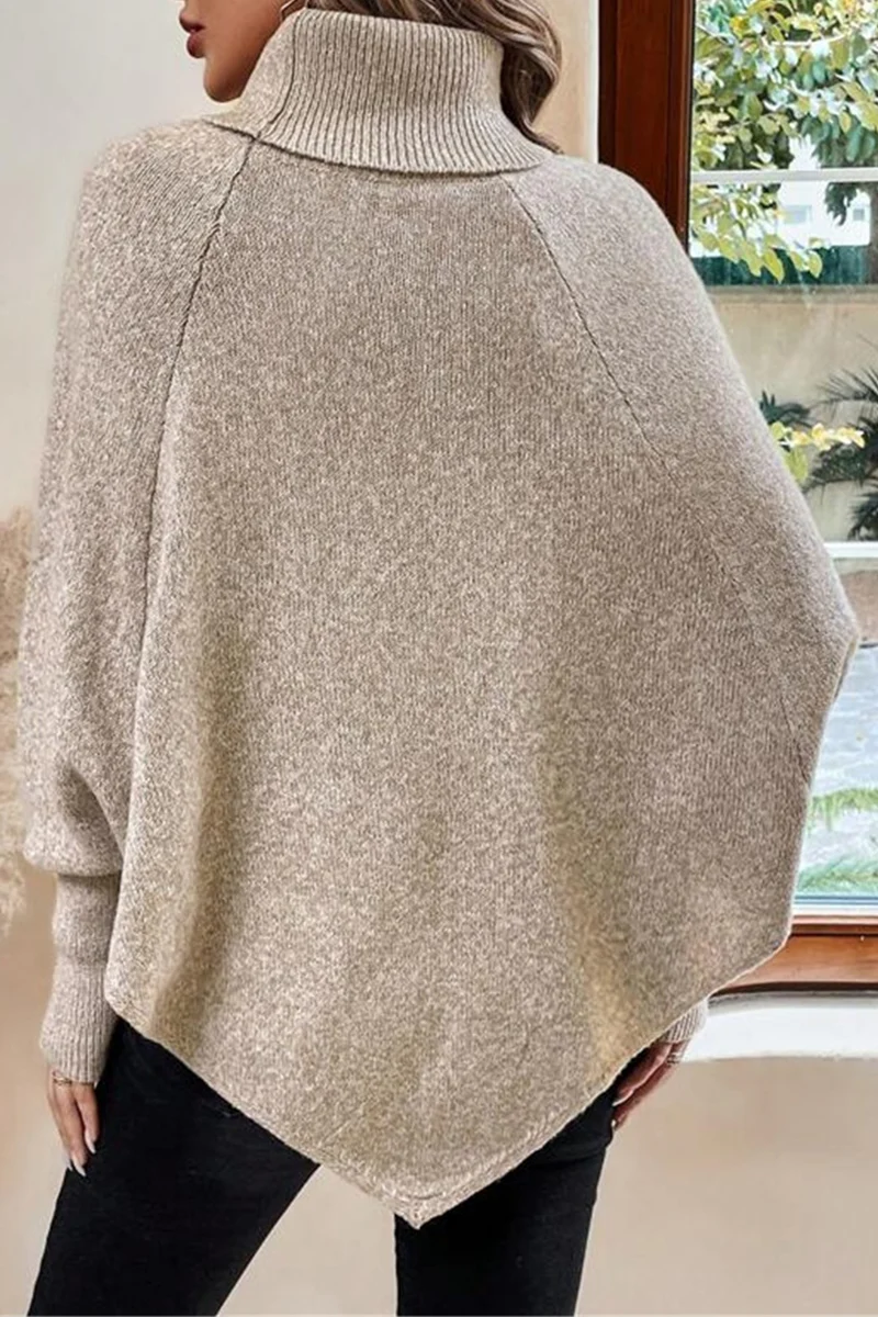 Kyra | Casual turtleneck sweaters with buttons and woven pattern - Image 11