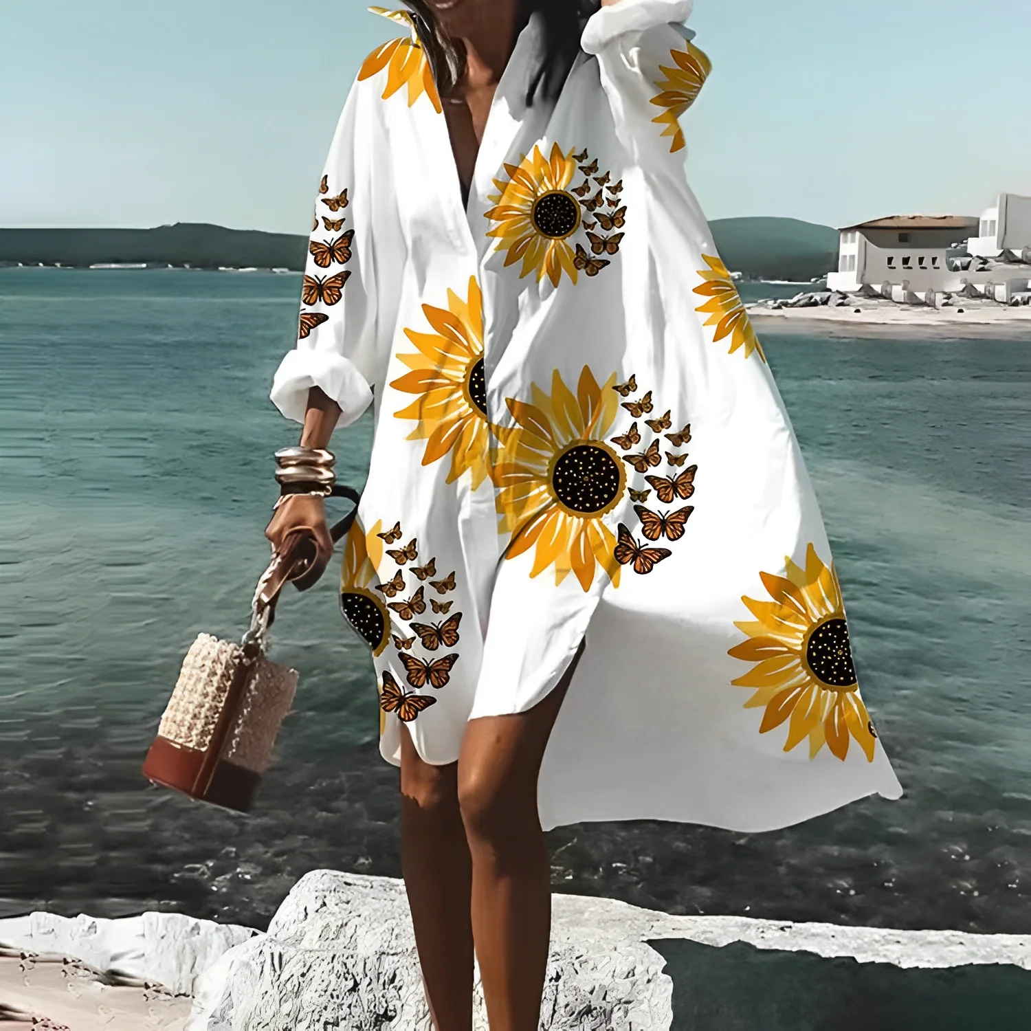 Lana® | Knee-Length Dress With Unique Print - Image 4
