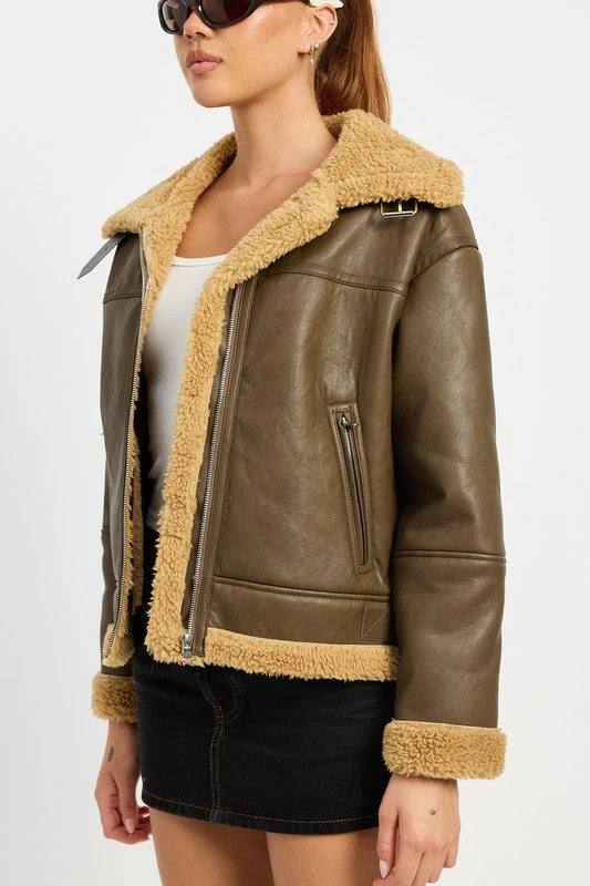 Larissa | SHEARLING MOTOR JACKET - Image 10