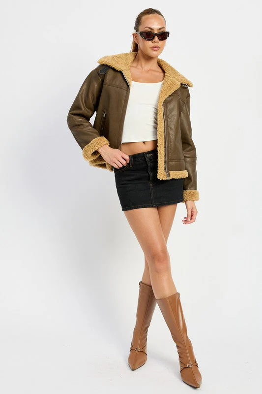 Larissa | SHEARLING MOTOR JACKET - Image 13