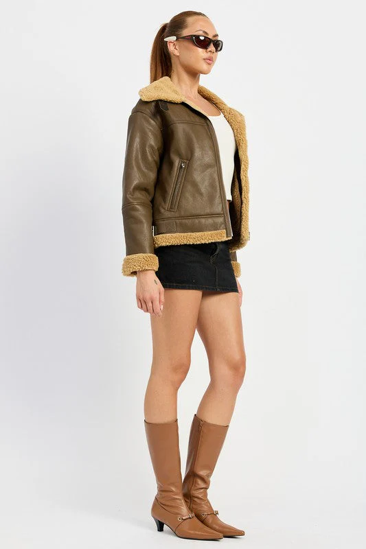 Larissa | SHEARLING MOTOR JACKET - Image 16