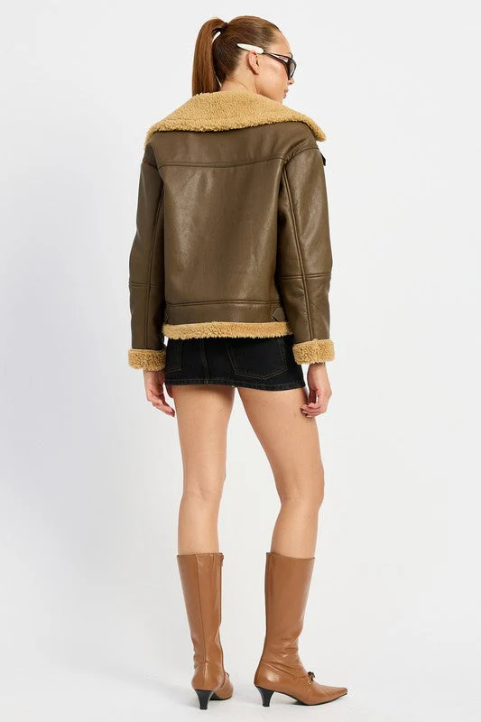 Larissa | SHEARLING MOTOR JACKET - Image 17