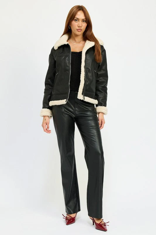 Larissa | SHEARLING MOTOR JACKET - Image 6
