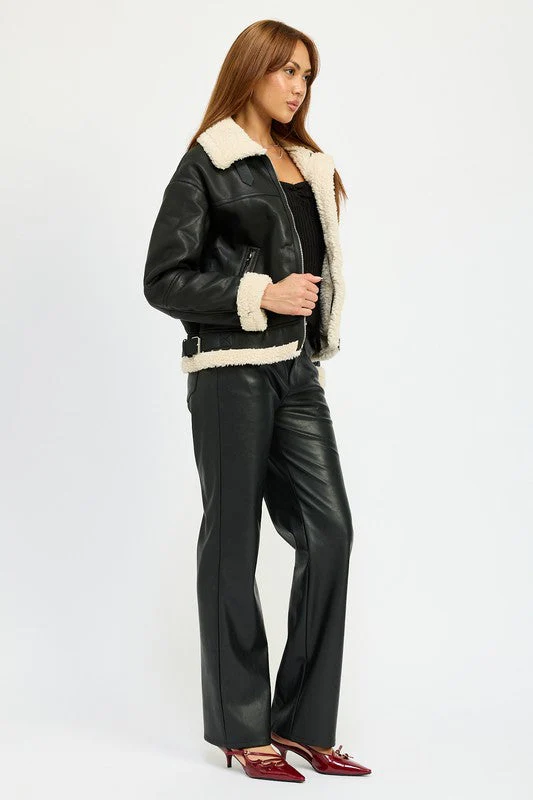 Larissa | SHEARLING MOTOR JACKET - Image 7