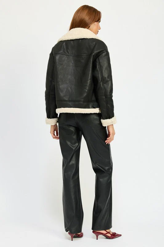Larissa | SHEARLING MOTOR JACKET - Image 8
