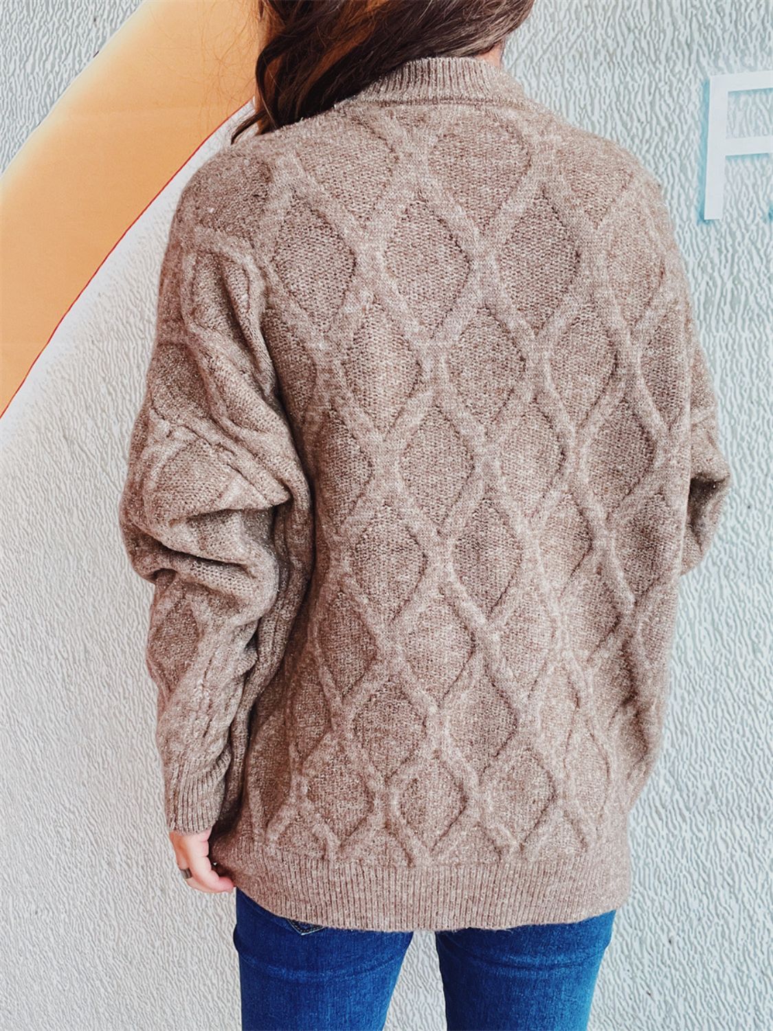 Laura | Diamond sweater with a crew neck and long sleeves - Image 7