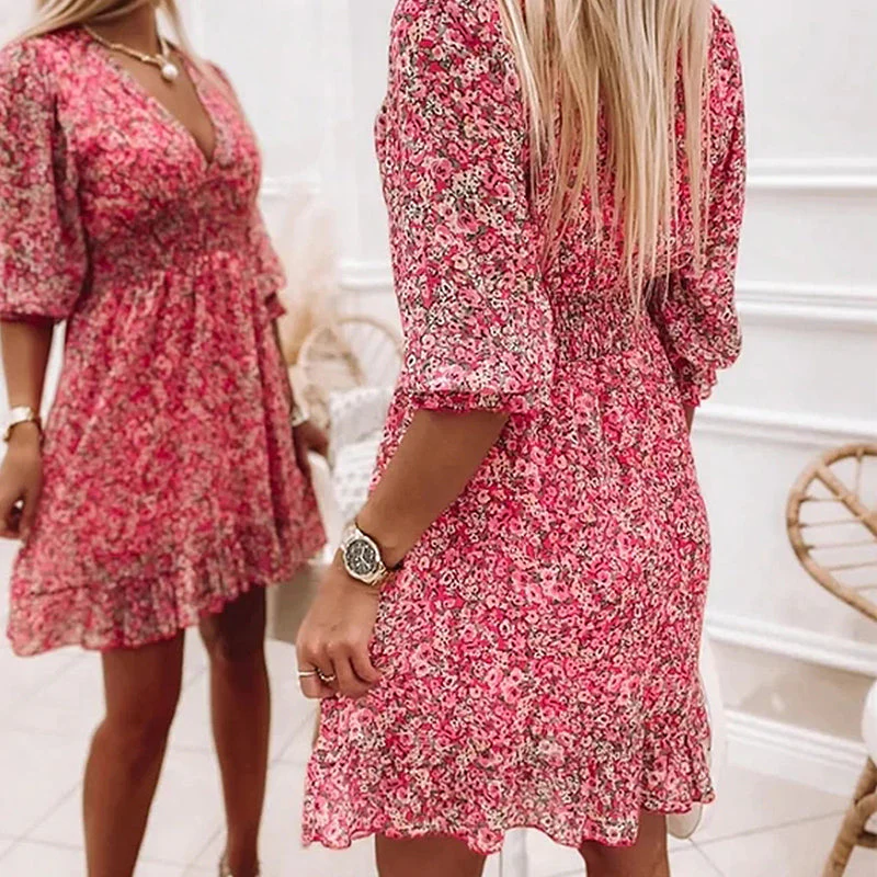 Laura® | Floral Summer Dress With Puff Sleeves - Image 2