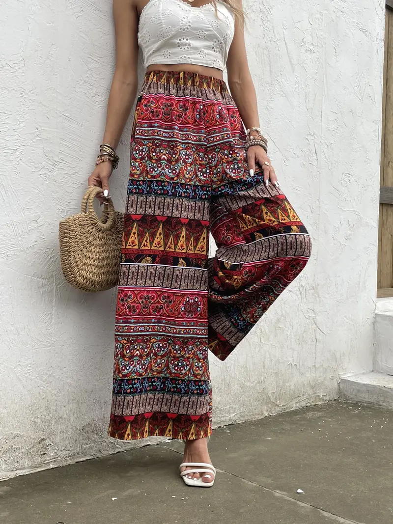 Laura® | Wide Leg Trousers With Tribal Print - Image 5
