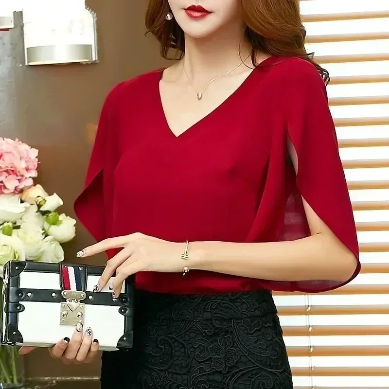 Laurene® | Blouse With Short Sleeves And V-Neckline - Image 3