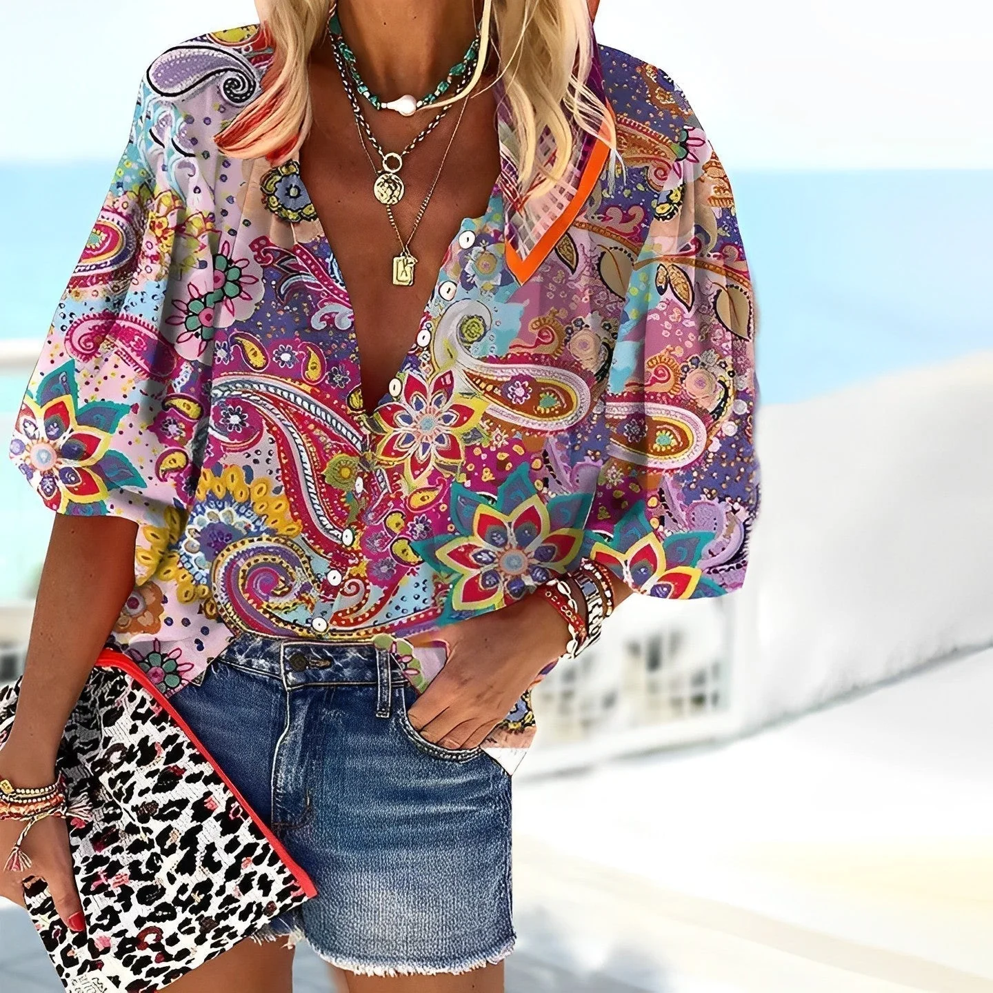Layla® | Shirt With Mandala Print