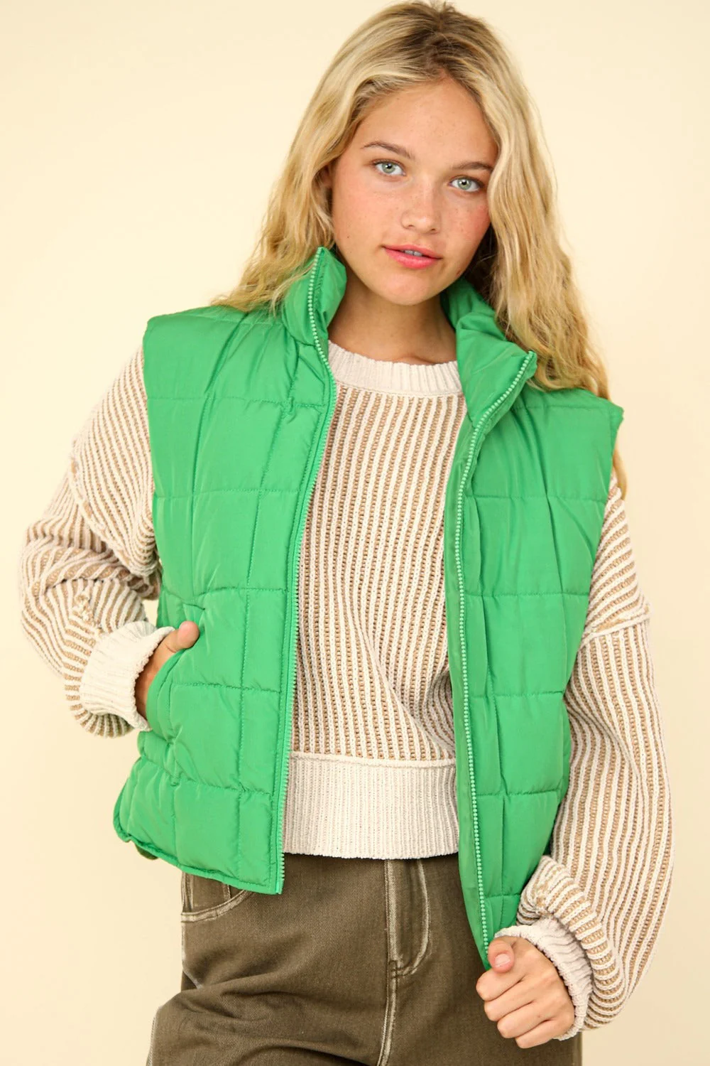 Lea | Padded, warm vest with zip