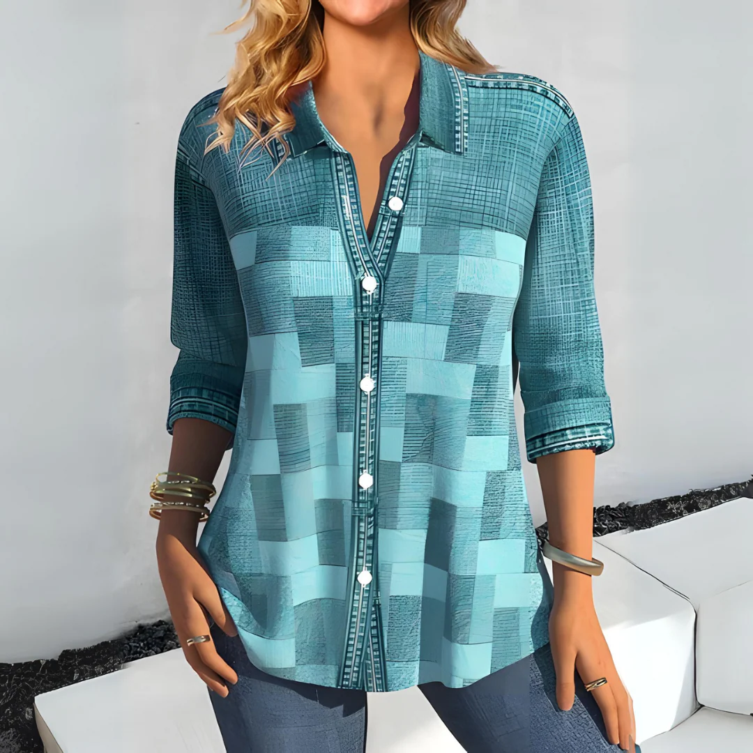 Lea® | Plaid Blouse - Image 2