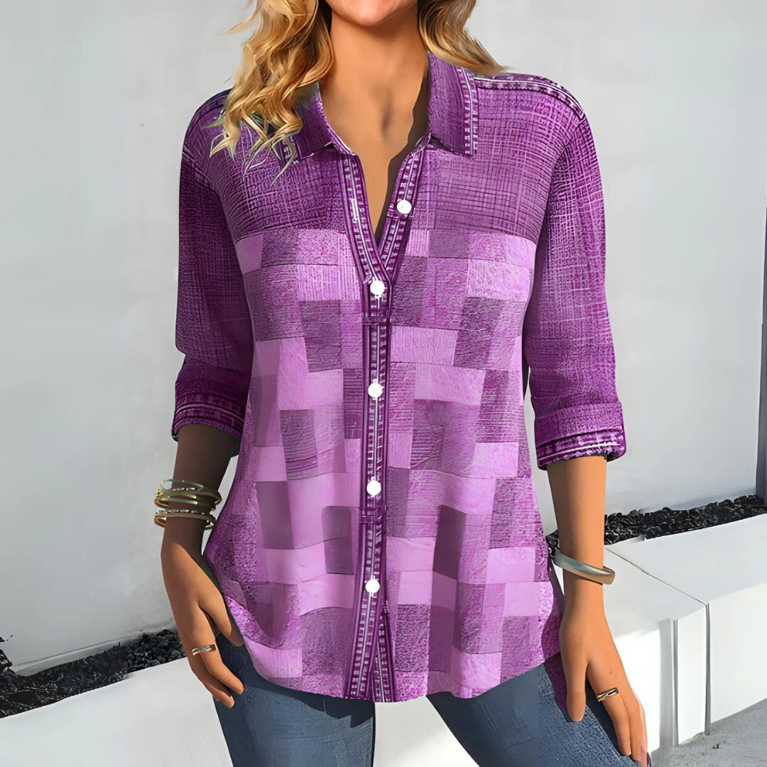 Lea® | Plaid Blouse - Image 3