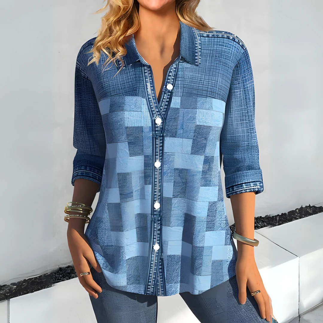 Lea® | Plaid Blouse - Image 4