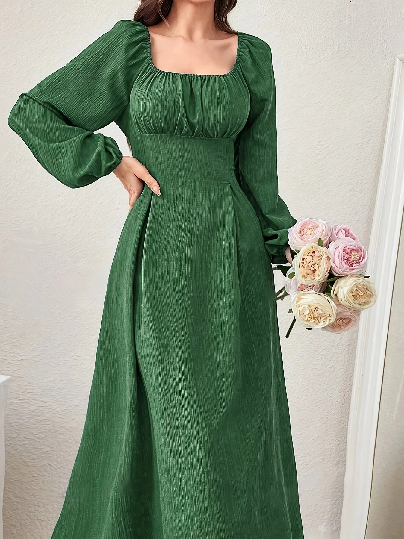 Leila® | Elegant Midi Dress With Cross Straps - Image 6