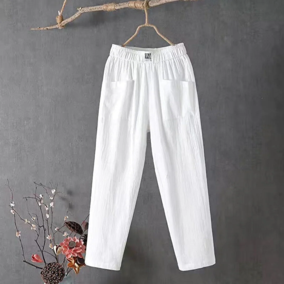 Leila® | Linen Trousers With Elastic Waist - Image 5
