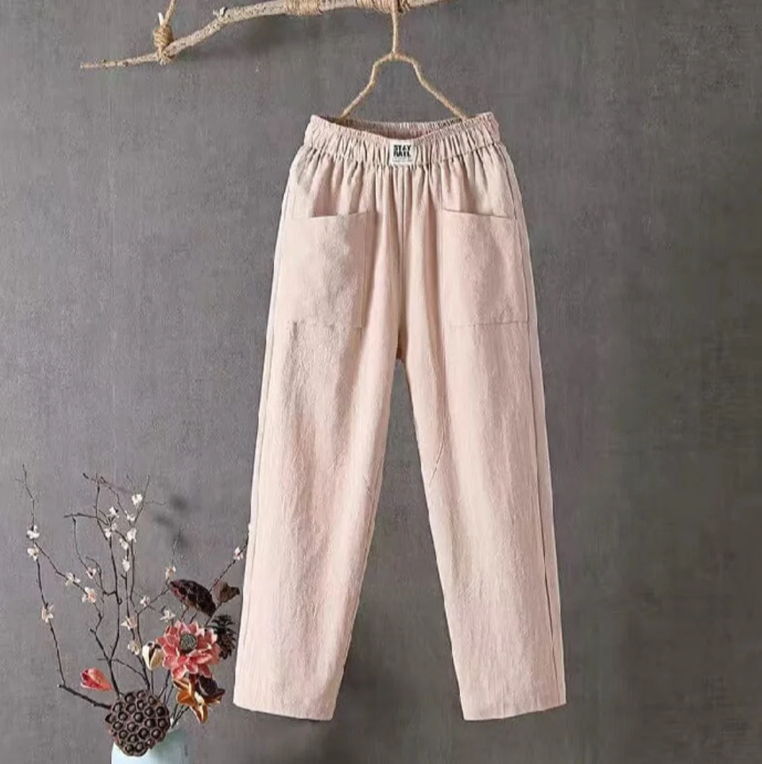 Leila® | Linen Trousers With Elastic Waist - Image 6